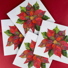 Load image into Gallery viewer, Poinsettia Greeting Card x 4
