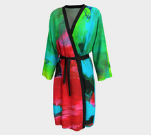 Load image into Gallery viewer, Magenta Tide Silk Peignoir - Long Style