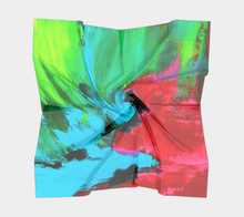 Load image into Gallery viewer, Magenta Tide Square Silk Scarf