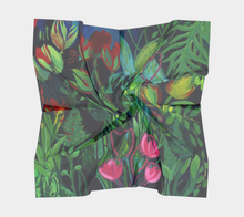 Load image into Gallery viewer, Secret Garden Square Silk Scarf