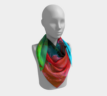 Load image into Gallery viewer, Magenta Tide Square Silk Scarf