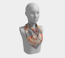 Load image into Gallery viewer, Orange Crush Square Silk Scarf