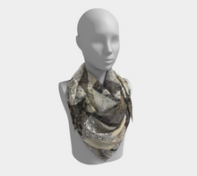 Load image into Gallery viewer, Champagne & Truffles Square Silk Scarf