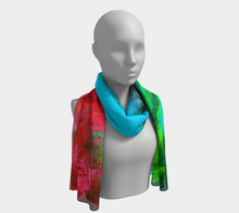 Load image into Gallery viewer, Magenta Tide Long Silk Scarf