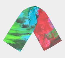 Load image into Gallery viewer, Magenta Tide Long Silk Scarf