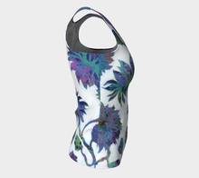 Load image into Gallery viewer, Tropical Blooms Fitted Tank Top - Long