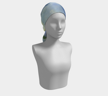Load image into Gallery viewer, Misty Blue Long Silk Scarf