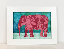 Load image into Gallery viewer, Roncy Elephant - Magenta l 5 x 7 ins