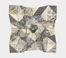 Load image into Gallery viewer, Champagne & Truffles Square Silk Scarf