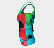 Load image into Gallery viewer, Magenta Tide Fitted Tank Top - Long