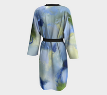 Load image into Gallery viewer, Misty Blue Silk Peignoir - Long Style