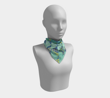 Load image into Gallery viewer, Blue Lagoon Square Silk Scarf