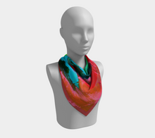 Load image into Gallery viewer, Magenta Tide Square Silk Scarf
