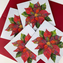 Load image into Gallery viewer, Poinsettia Greeting Card x 4
