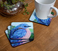 Load image into Gallery viewer, Bluebird Coaster  - Set of 4
