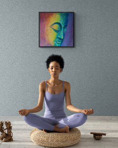 Rainbow Buddha l 24 x 24 ins