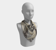Load image into Gallery viewer, Champagne &amp; Truffles Square Silk Scarf
