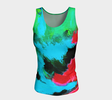 Load image into Gallery viewer, Magenta Tide Fitted Tank Top - Long
