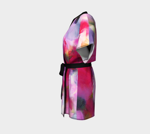 Distant Glow Silk Kimono Robe - Short Style