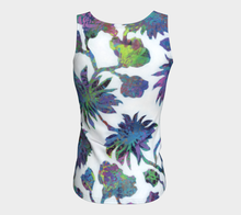 Load image into Gallery viewer, Tropical Blooms Fitted Tank Top - Long
