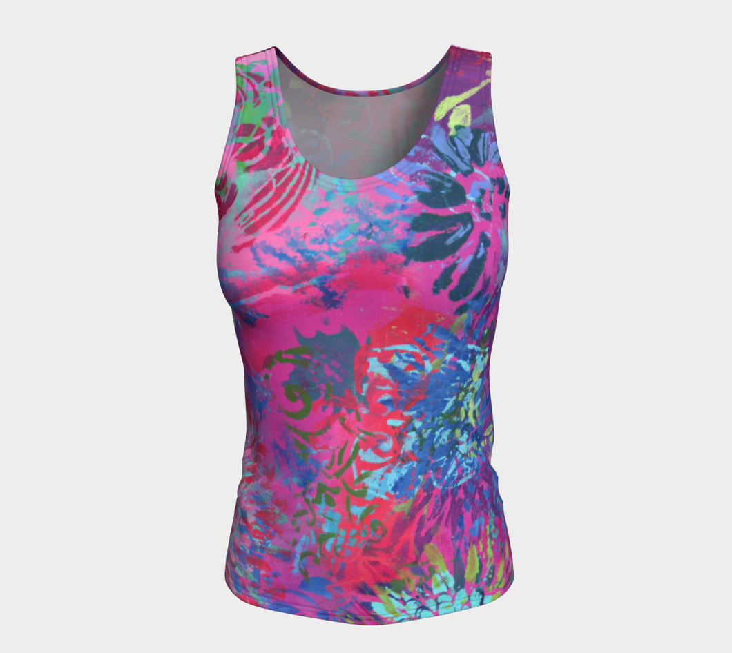 Summer Splendour Fitted Tank Top - Long