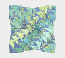 Load image into Gallery viewer, Blue Lagoon Square Silk Scarf

