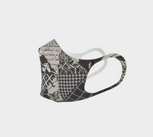Load image into Gallery viewer, Black &amp; White Double Knit Face Covering
