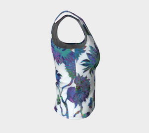 Tropical Blooms Fitted Tank Top - Regular