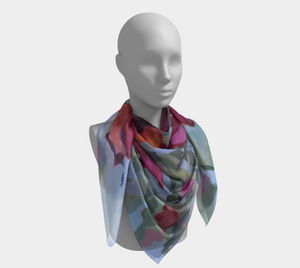 Blooming From Within Square Silk Scarf
