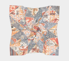 Load image into Gallery viewer, Orange Crush Square Silk Scarf
