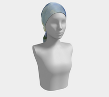 Load image into Gallery viewer, Misty Blue Long Silk Scarf
