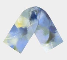 Load image into Gallery viewer, Misty Blue Long Silk Scarf
