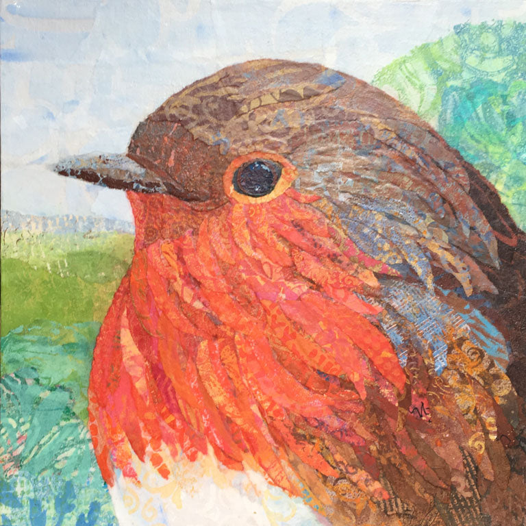 Irish Robin 2 l 12 x 12 ins
