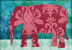 Roncy Elephant - Magenta l 5 x 7 ins