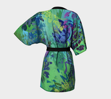 Load image into Gallery viewer, Abundance Silk Kimono Robe - Short Style
