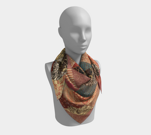 Dragonfly Square Silk Scarf