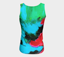 Load image into Gallery viewer, Magenta Tide Fitted Tank Top - Long
