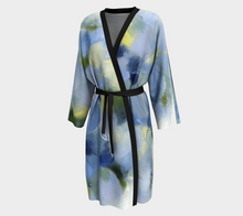 Load image into Gallery viewer, Misty Blue Silk Peignoir - Long Style
