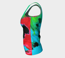 Load image into Gallery viewer, Magenta Tide Fitted Tank Top - Long
