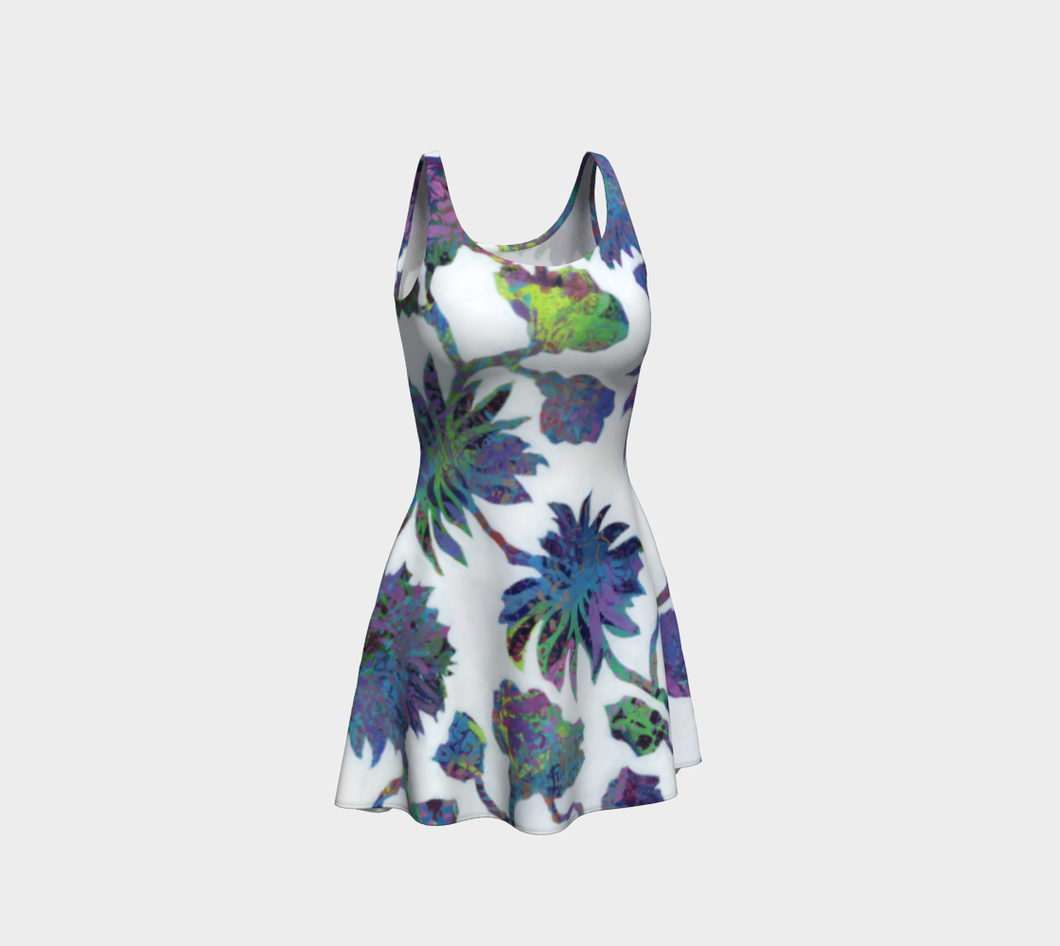 Tropical Blooms Flare Dress