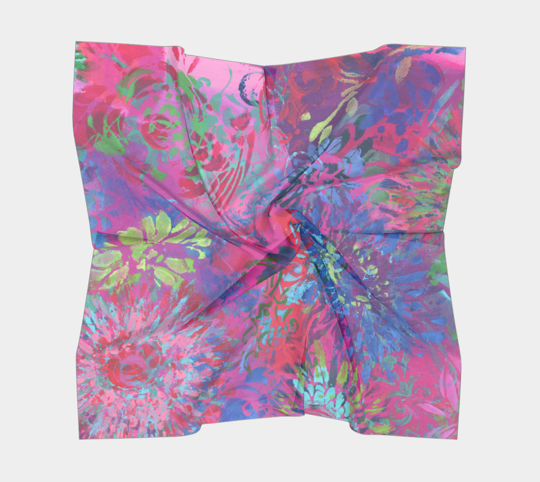 Summer Splendour Square Silk Scarf