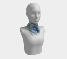 Load image into Gallery viewer, Misty Blue Square Silk Scarf
