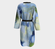 Load image into Gallery viewer, Misty Blue Silk Peignoir - Long Style
