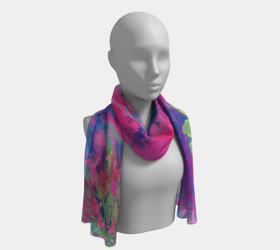 Summer Splendour 2 Long Silk Scarf