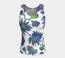 Load image into Gallery viewer, Tropical Blooms Fitted Tank Top - Long
