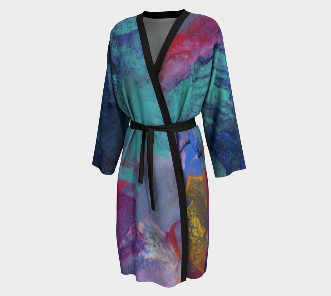 Galaxy Silk Peignoir - Long Style