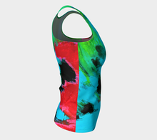 Load image into Gallery viewer, Magenta Tide Fitted Tank Top - Long
