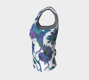 Tropical Blooms Fitted Tank Top - Regular