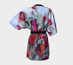 Blooming From Within Silk Kimono Robe - Short Style